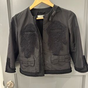 Embroidered raw silk Prada blazer